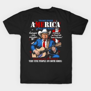 Funny Anti-Trump Country Music Fan Trump Sings America Tour Shirt T-Shirt